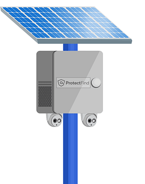 Construction Security Camera with Solar Panel